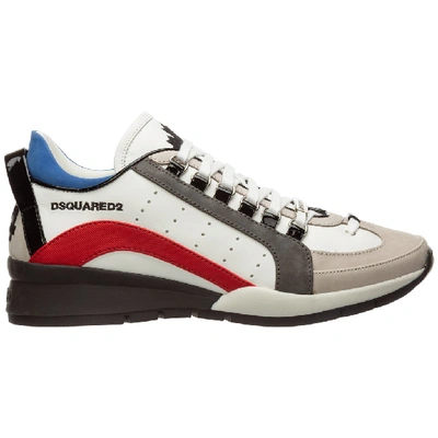 Dsquared2 551 Sneakers In White Leather In Multicolour | ModeSens