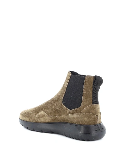 Shop Hogan Interactive Chelsea Boots In Brown