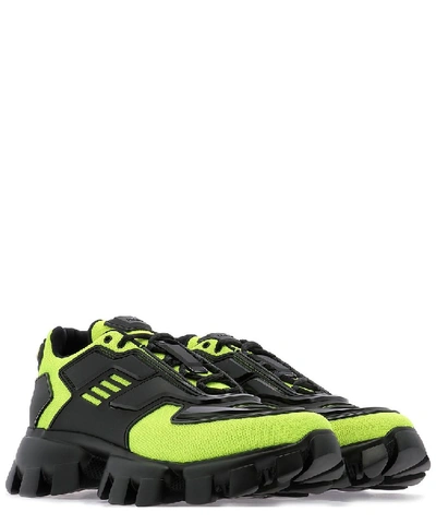 Shop Prada Cloudbust Thunder Sneakers In Yellow