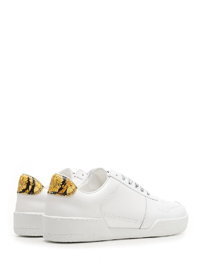 Shop Versace Logo Low In White