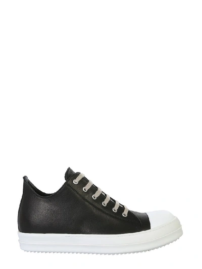 Shop Rick Owens Low Sneakers In Black