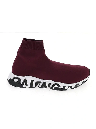 Shop Balenciaga Speed Sneakers In Red