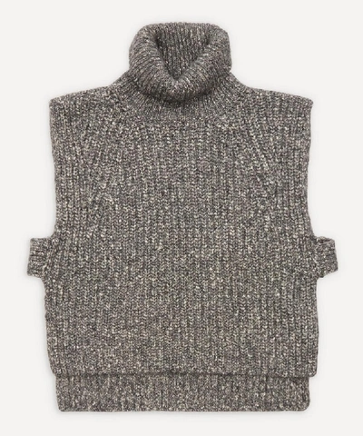 Shop Isabel Marant Étoile Megan Turtle-neck Knit Vest In Grey
