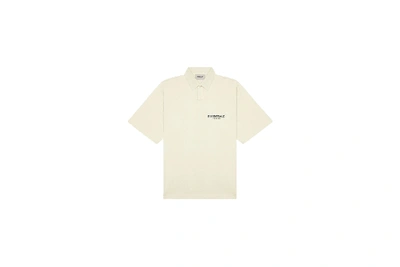 Pre-owned Fear Of God  Essentials Short Sleeve Boxy Polo Buttercream