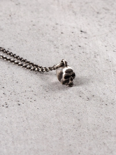 Shop Werkstatt:münchen Chain Mini Skull In Metallic