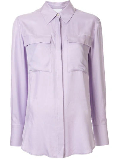 Shop Acler Goldram Loose-fit Shirt In Purple