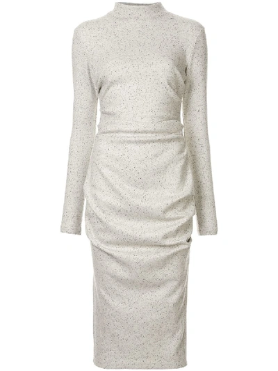 Shop Acler Hogan Slim-fit Sweater Dress In Grey