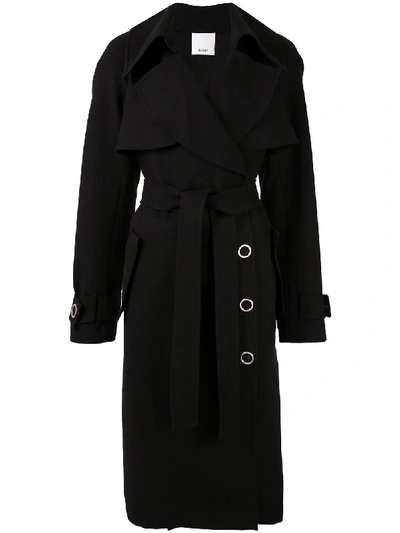 Shop Acler Walsh Midi Trench Coat In Black