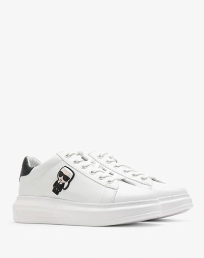 Shop Karl Lagerfeld Kapri Karl Ikonic Lo Lace Woman Sneakers White Size 9 Soft Leather