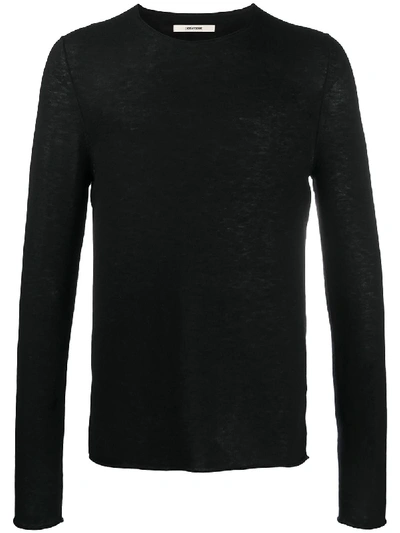 Shop Zadig & Voltaire Teiss Fine-knit Sweater In Black
