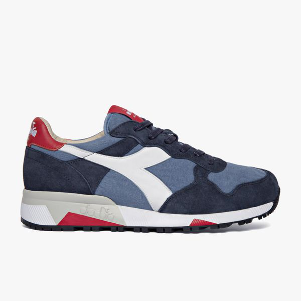 Diadora Heritage Trident 90 C Sw Trainer Blue Dark Denim Modesens