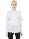 GIVENCHY RUFFLED LIGHT COTTON CREPE JERSEY TOP,62IA7M032-MTAw0