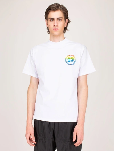 Shop Honey Fucking Dijon White Rainbow Logo T-shirt