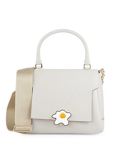 Shop Anya Hindmarch Small Bathurst Ii Leather Satchel In Silver