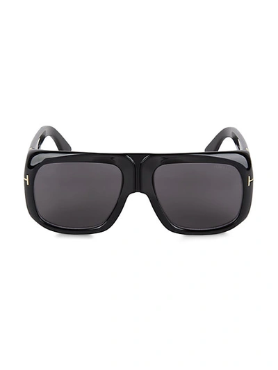 Shop Tom Ford Women's 60mm Gino Injected Square Sunglasses In Black