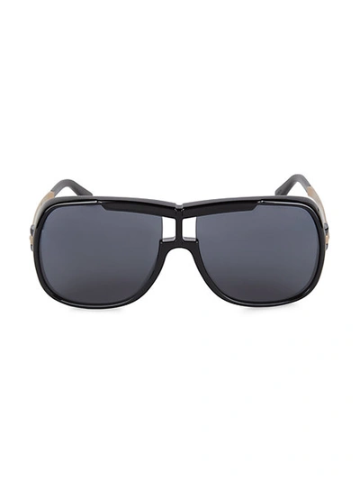 Shop Tom Ford 62mm Injected Shield Sunglasses In Black