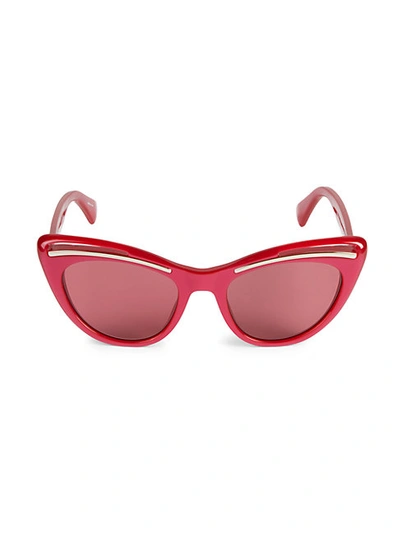 Shop Moschino 51mm Cat Eye Sunglasses In Fuchsia