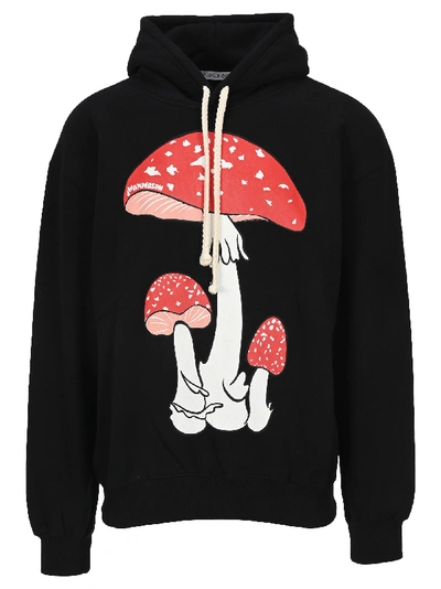 Shop Jw Anderson Mushrooms Hoodie In Black