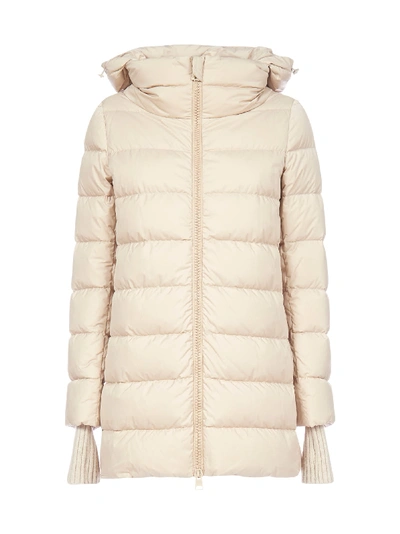 Shop Herno A-shape Chamonix Hooded Quilted Nylon Down Jacket In Chantilly