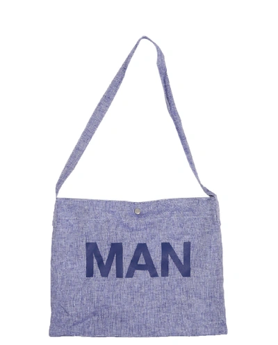 Shop Junya Watanabe Blue Man Bag In Blu/bianco