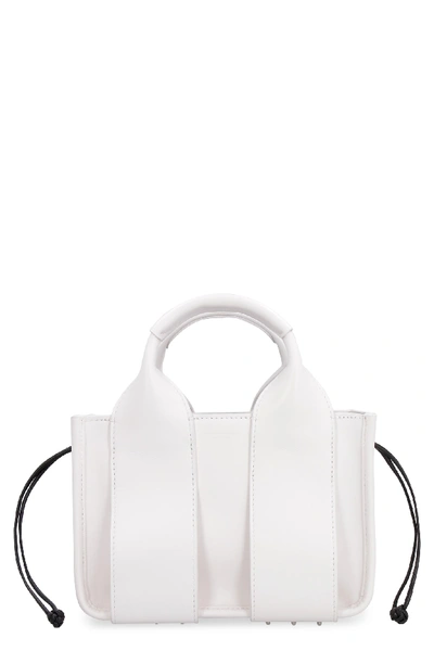 Shop Alexander Wang Rocco Leather Handbag In White