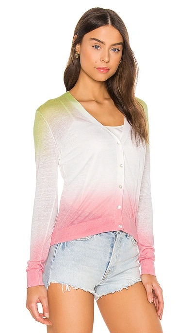 Shop Theory Dual Ombre Cardigan In Pink & Green