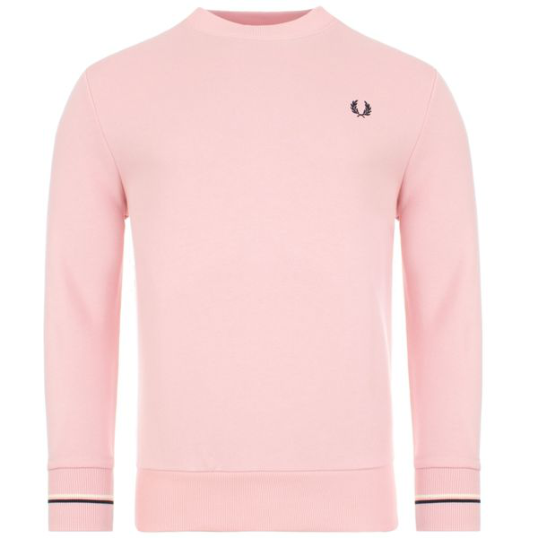 Fred Perry Crew Neck Sweatshirt In Silver Pink Colour: 457 Silver | ModeSens