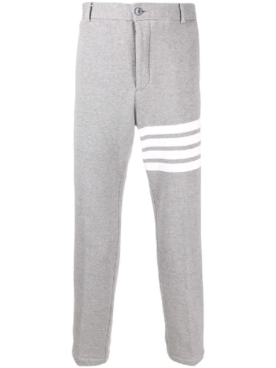 Shop Thom Browne 4-bar Chino Trousers Light Grey