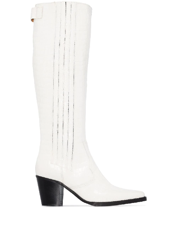 white knee high western boots