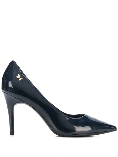 Shop Tommy Hilfiger 95mm Patent Pumps In Blue