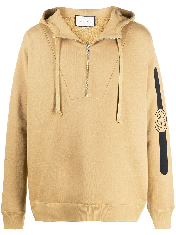 gucci logo print hoodie