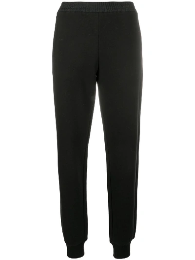 Shop Moncler Cotton Track Pants In Black