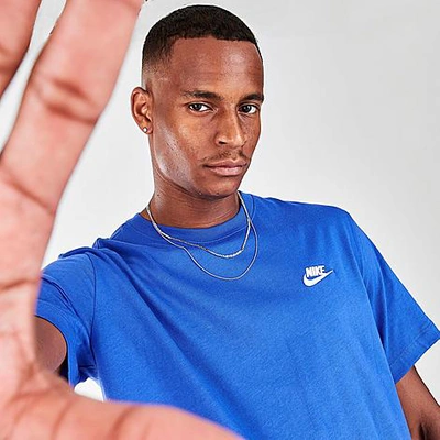 Shop Nike Sportswear Club T-shirt In Astronomy Blue