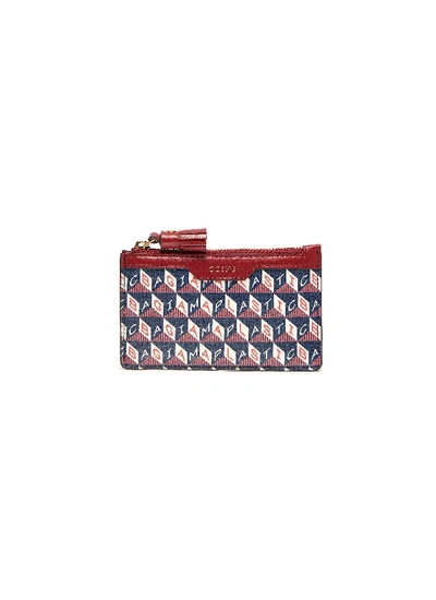 Shop Anya Hindmarch I Am A Plastic Bag Zip Card Case In Red,multi-colour