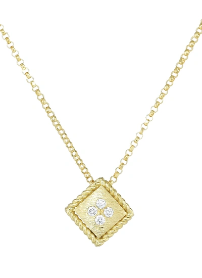 Shop Roberto Coin 'palazzo Ducale' Diamond 18k Yellow Gold Necklace