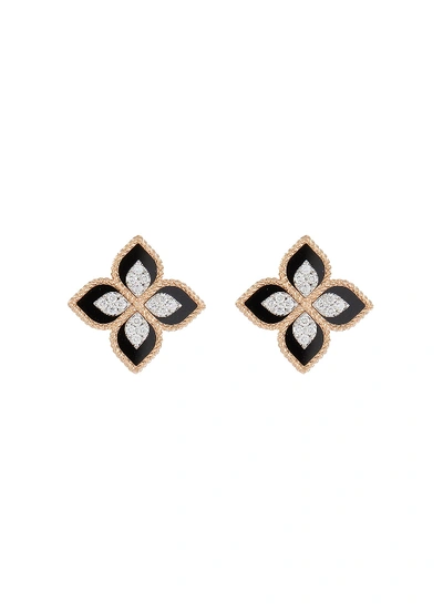 Shop Roberto Coin 'princess Flower' Diamond 18k Rose Gold Earrings