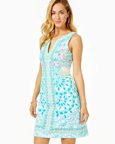 Shop Lilly Pulitzer Sigrid Shift Dress In Multi Caribbean Citrus Engineered Knit Dress