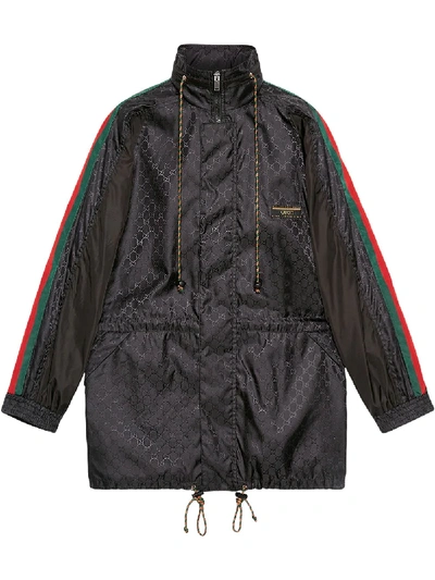 Shop Gucci Gg Jacquard-woven Jacket In Black