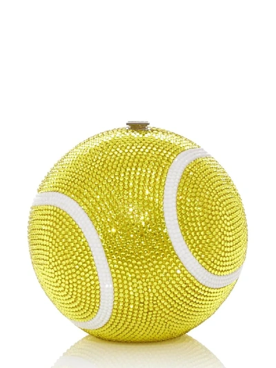 Shop Judith Leiber Tennis Ball Sphere-shaped Clutch In Metallic