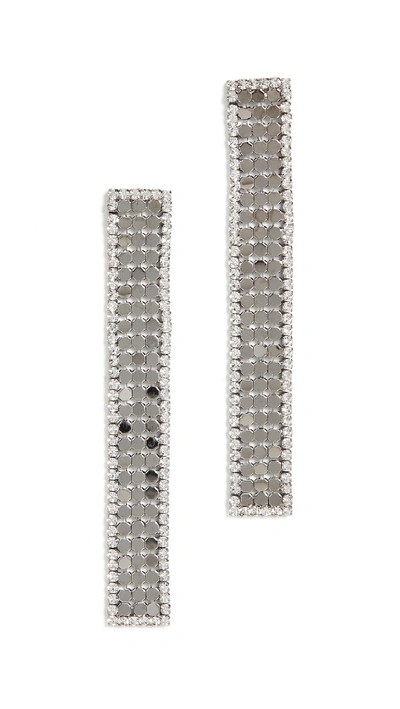 Shop Theia Jewelry Waterfall Earrings In White Gold Finish