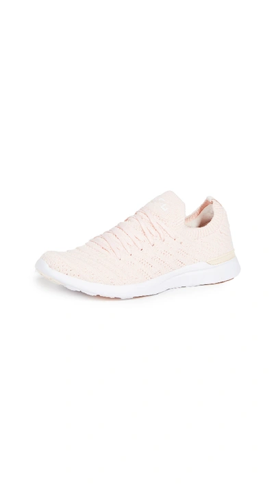 Shop Apl Athletic Propulsion Labs Techloom Wave Sneakers In Nude/white