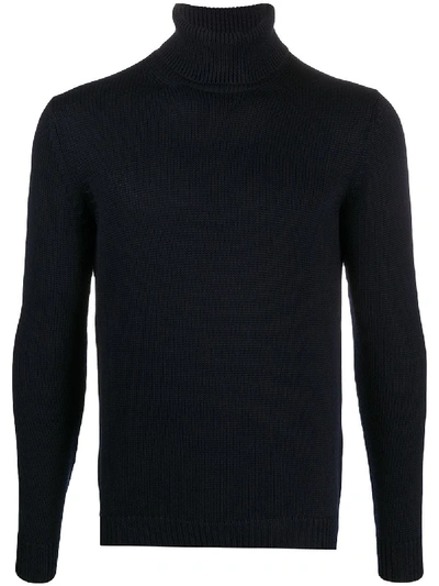 Shop Roberto Collina Roll-neck Sweater In Blue