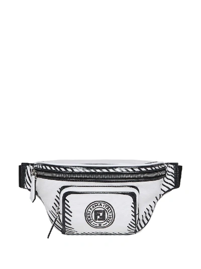 Shop Fendi X Joshua Vides  Roma Belt Bag In White