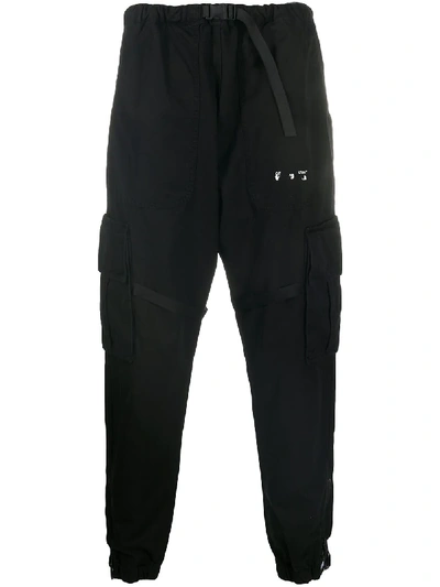 Shop Off-white Logo-print Track Pants In Black