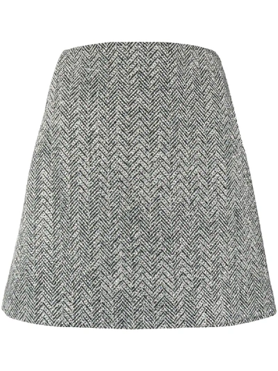 Shop Ermanno Scervino Embellished Mini Skirt In Grey