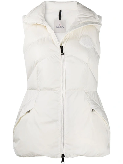 Shop Moncler Beurre Quilted Gilet In White