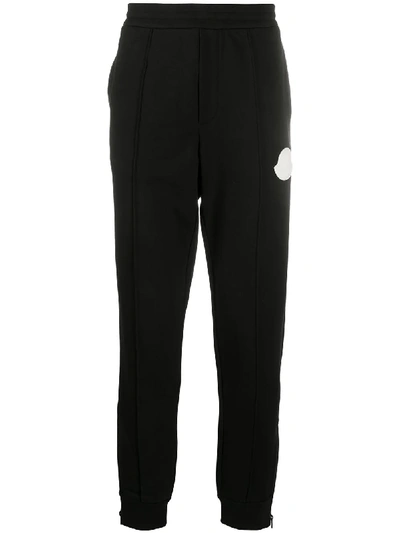 Shop Moncler Logo Track Pants In Black