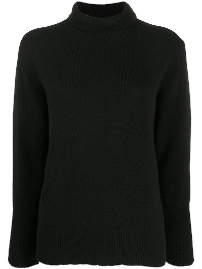 Shop Agnona Roll Neck Cashmere Jumper In Black