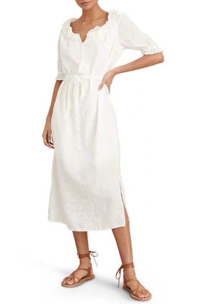 Shop Alex Mill Regan Linen Midi Dress In White