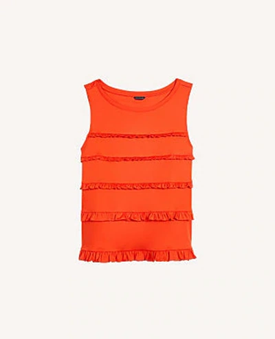 Shop Ann Taylor Tiered Ruffle Shell Top In Sunswept